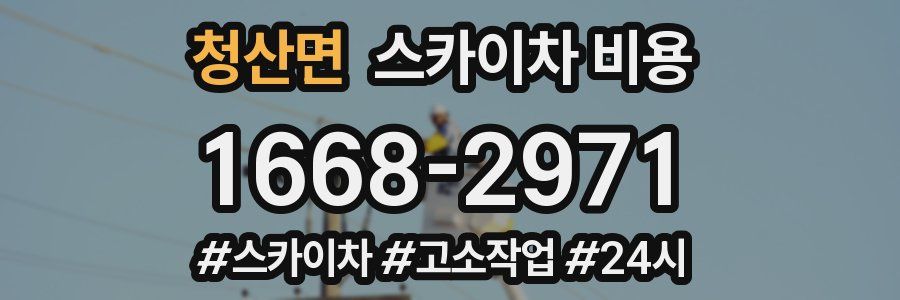 청산면 스카이차 비용