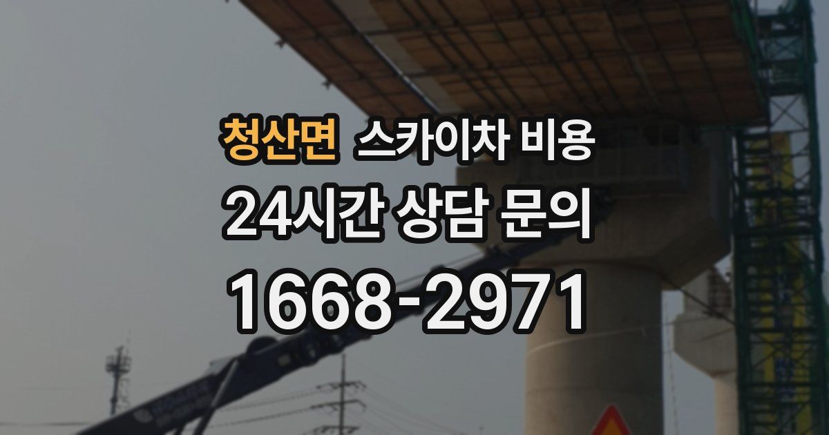 청산면 스카이차 비용