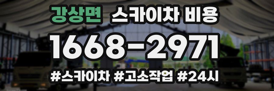 강상면 스카이차 비용