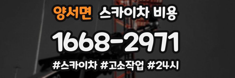 양서면 스카이차 비용