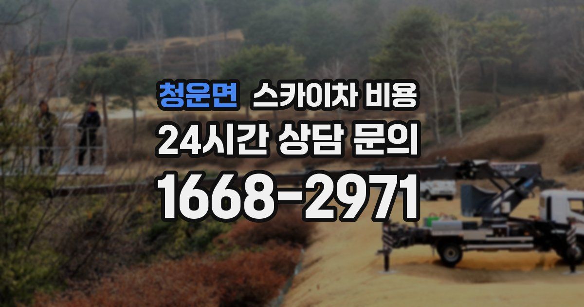 청운면 스카이차 비용