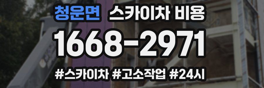 청운면 스카이차 비용