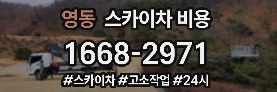 영동 스카이차 비용