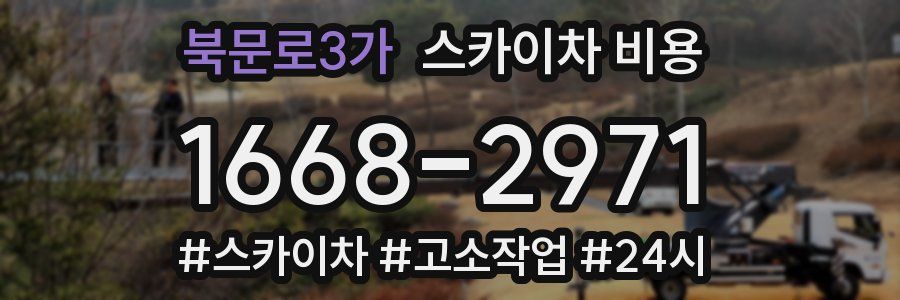 북문로3가 스카이차 비용