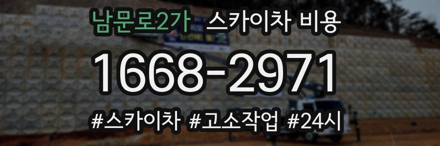 남문로2가 스카이차 비용