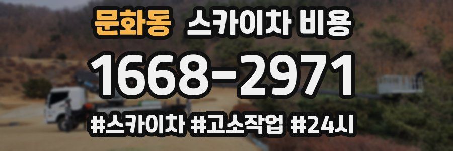 문화동 스카이차 비용