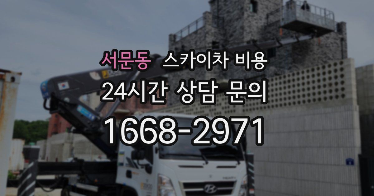 서문동 스카이차 비용