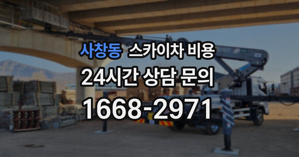 사창동 스카이차 비용