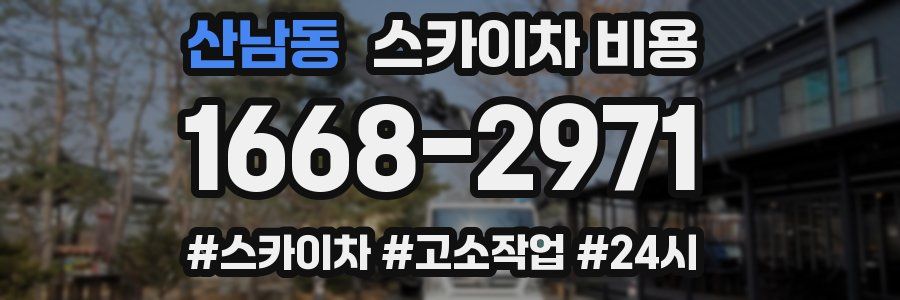 산남동 스카이차 비용