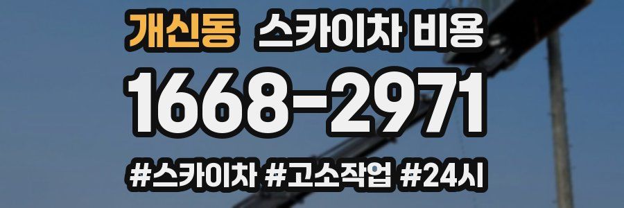 개신동 스카이차 비용