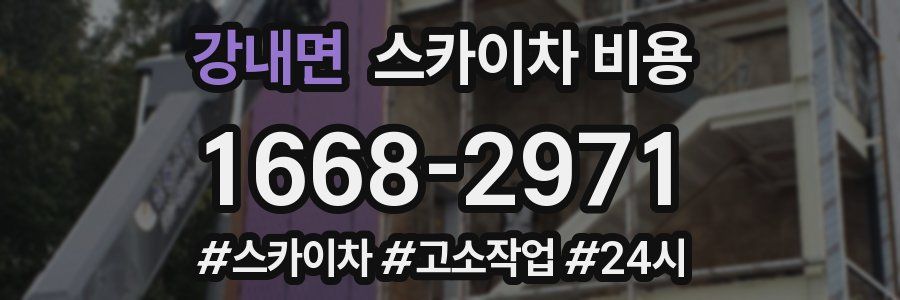 강내면 스카이차 비용