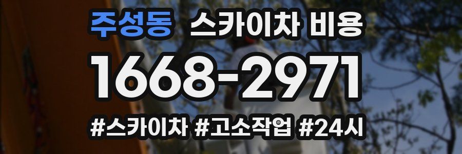 주성동 스카이차 비용