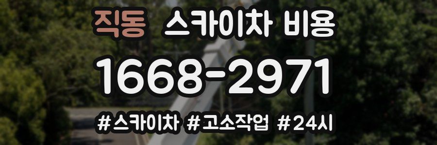 직동 스카이차 비용