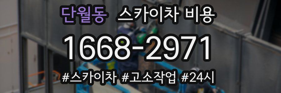 단월동 스카이차 비용