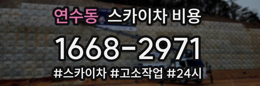 연수동 스카이차 비용