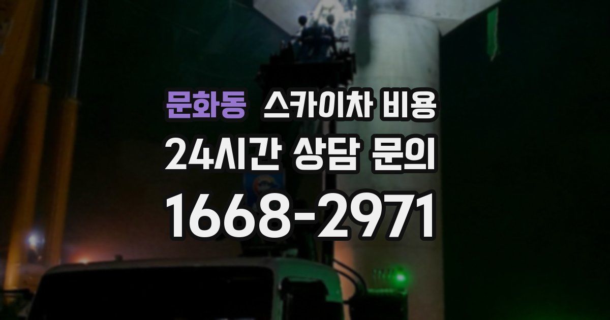 문화동 스카이차 비용