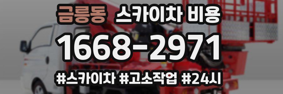 금릉동 스카이차 비용