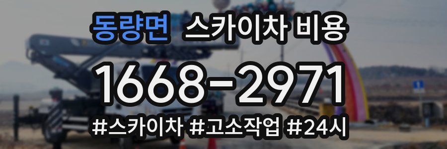 동량면 스카이차 비용