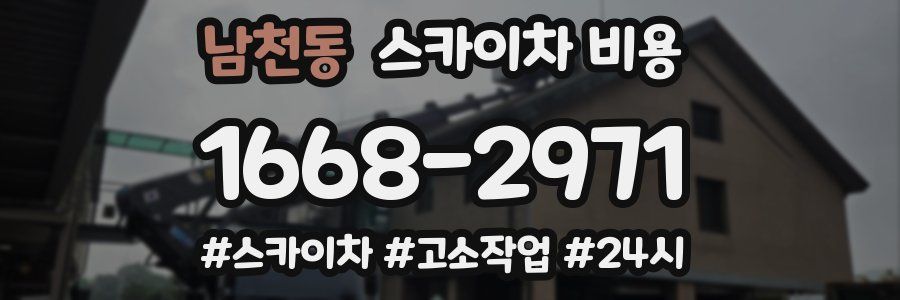 남천동 스카이차 비용