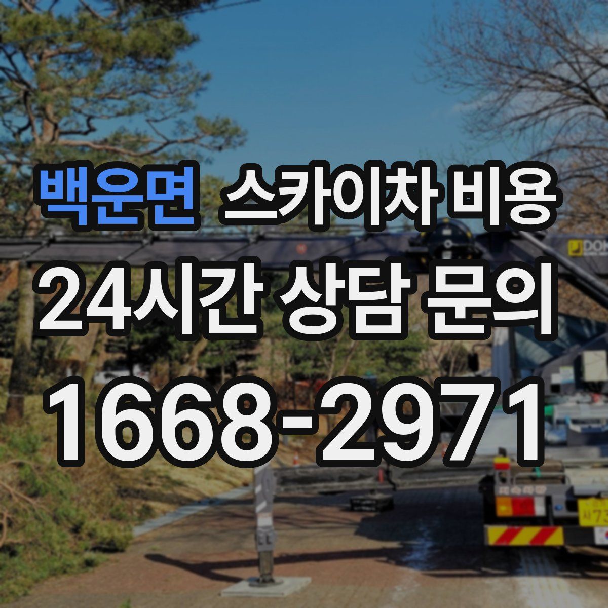 백운면 스카이차 비용