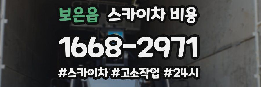 보은읍 스카이차 비용