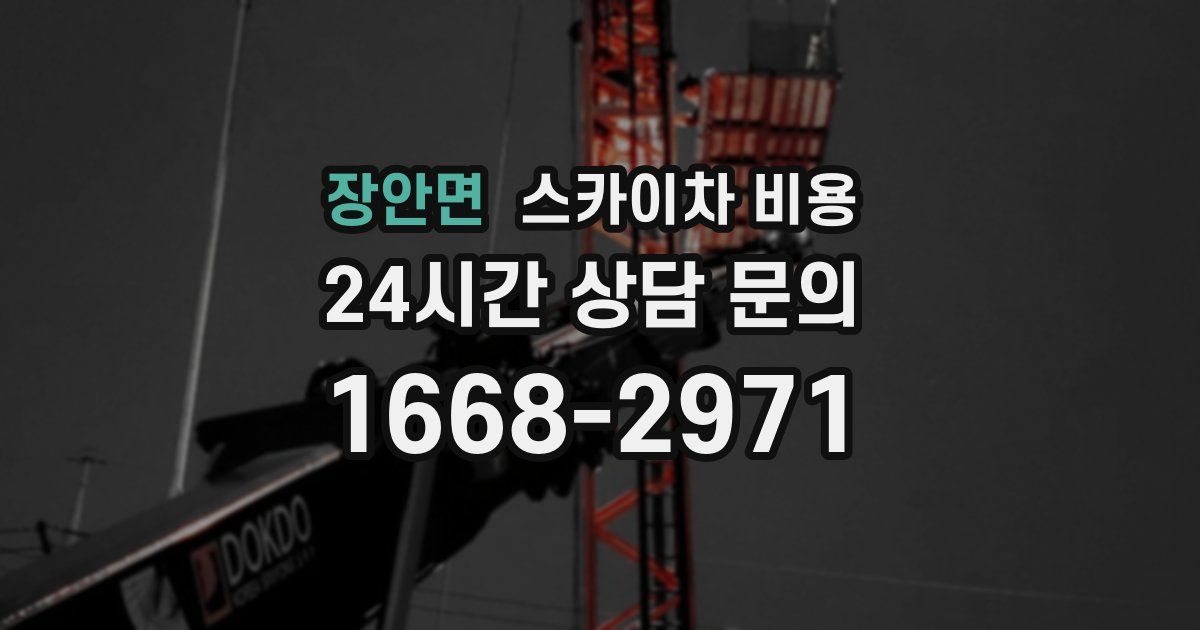 장안면 스카이차 비용