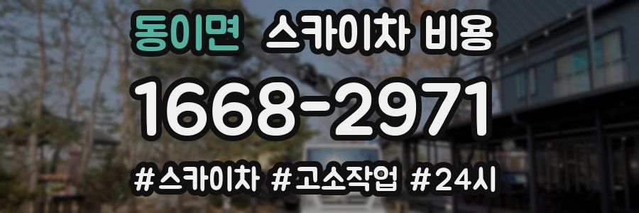 동이면 스카이차 비용