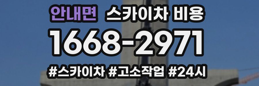 안내면 스카이차 비용