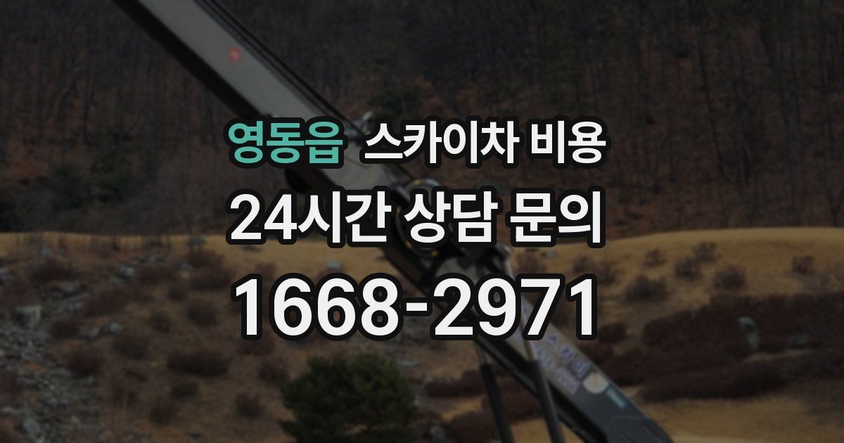 영동읍 스카이차 비용