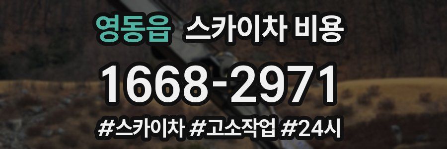 영동읍 스카이차 비용