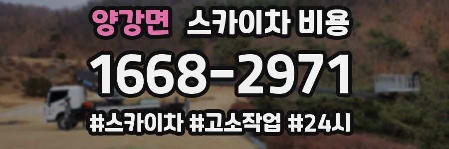 양강면 스카이차 비용