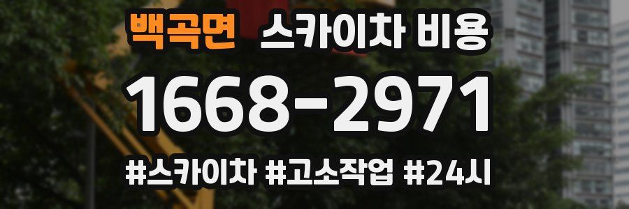 백곡면 스카이차 비용