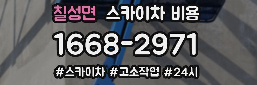 칠성면 스카이차 비용