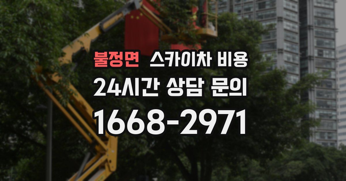 불정면 스카이차 비용