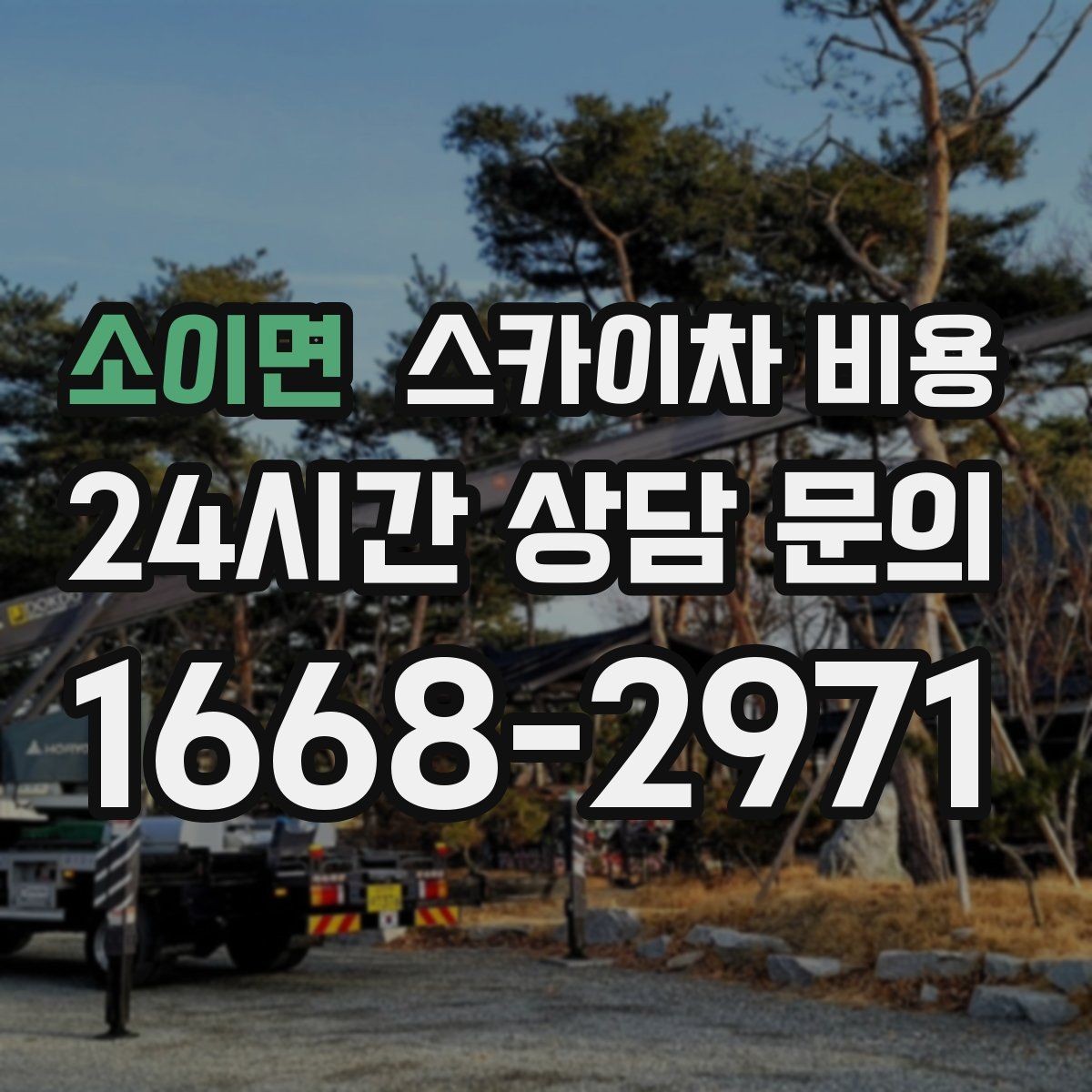 소이면 스카이차 비용 당일 호출이 가능한지 판단하는 기준