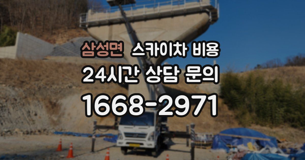 삼성면 스카이차 비용