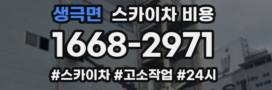 생극면 스카이차 비용