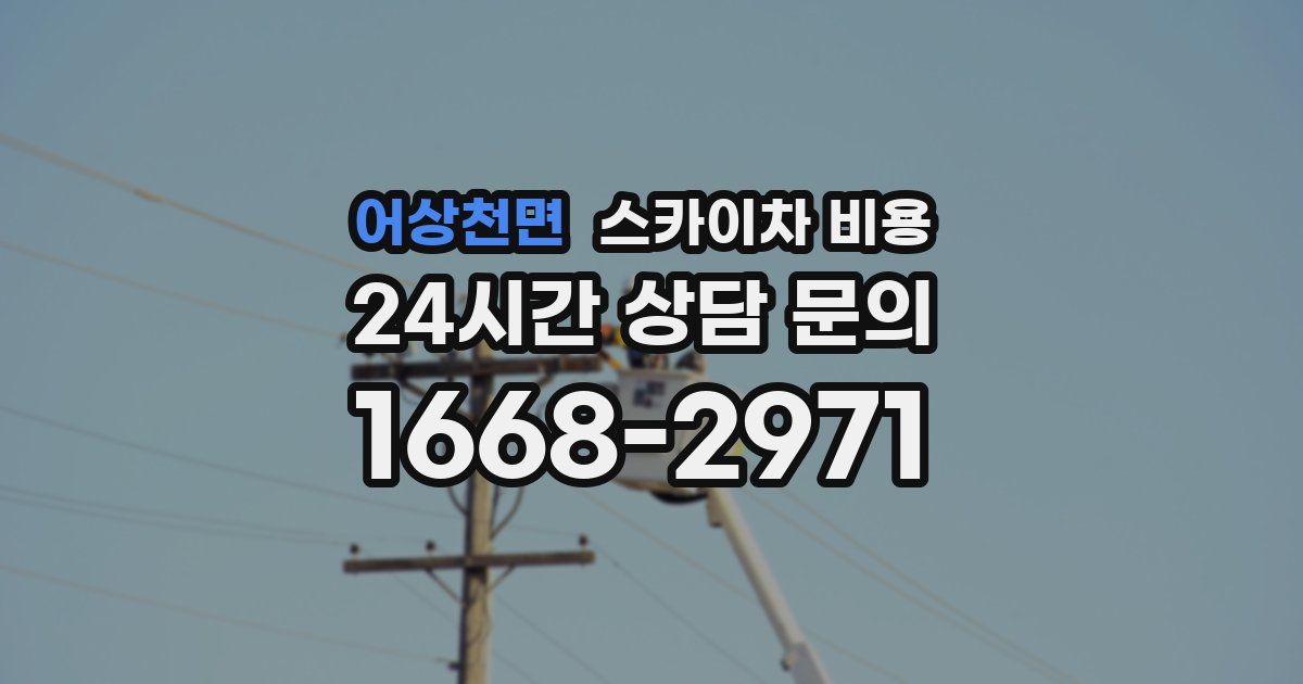 어상천면 스카이차 비용