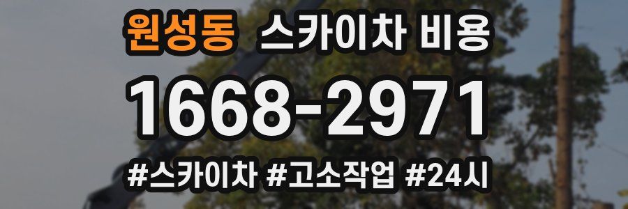 원성동 스카이차 비용