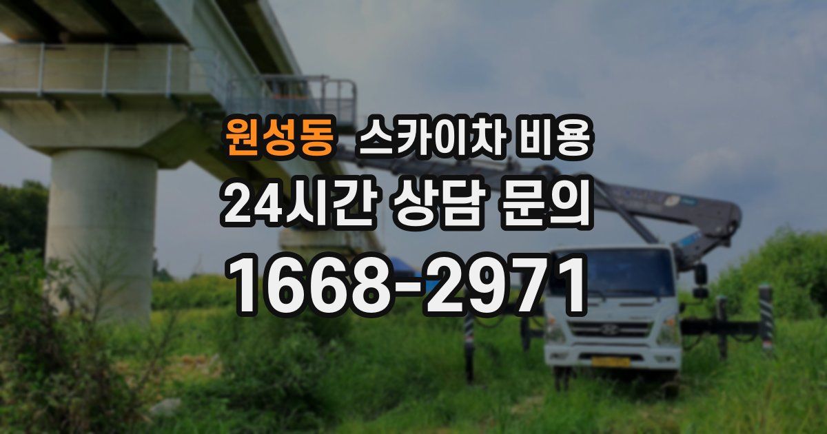 원성동 스카이차 비용