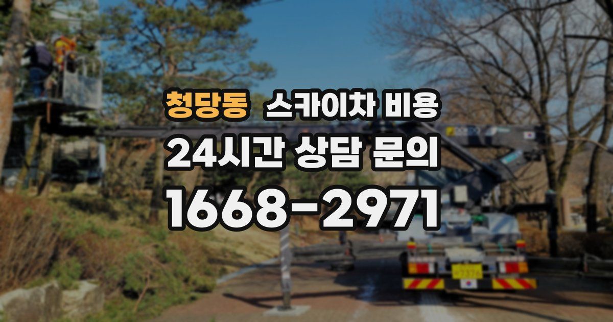 청당동 스카이차 비용