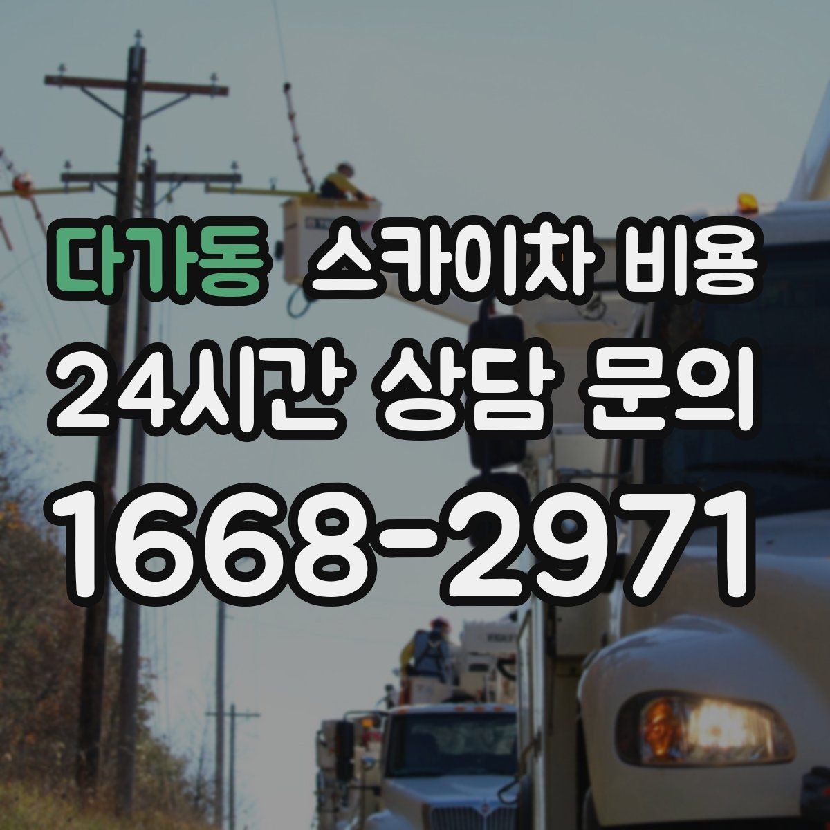 다가동 스카이차 비용 수목 전정 작업에서 확인할 항목
