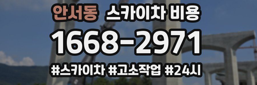 안서동 스카이차 비용