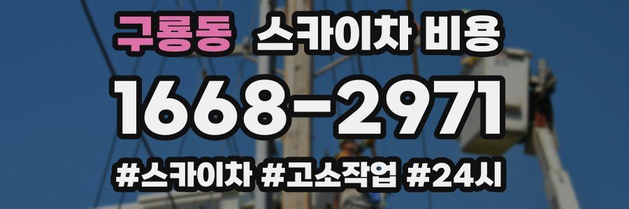 구룡동 스카이차 비용