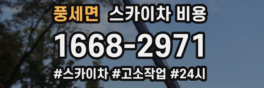 풍세면 스카이차 비용