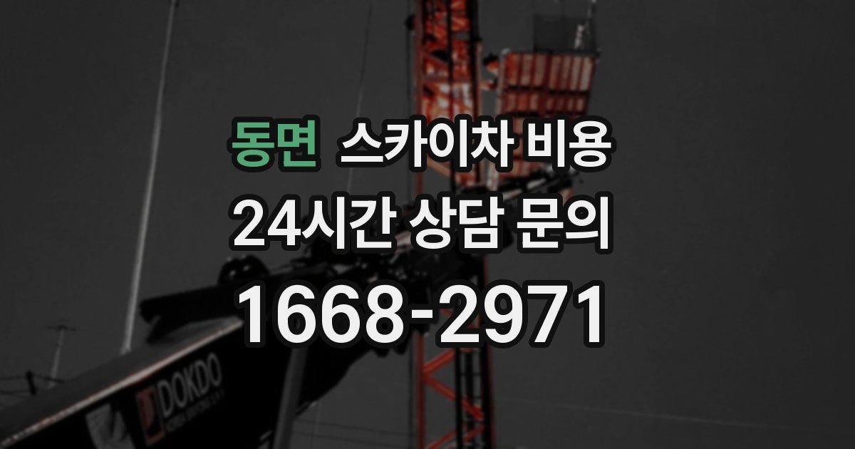 동면 스카이차 비용