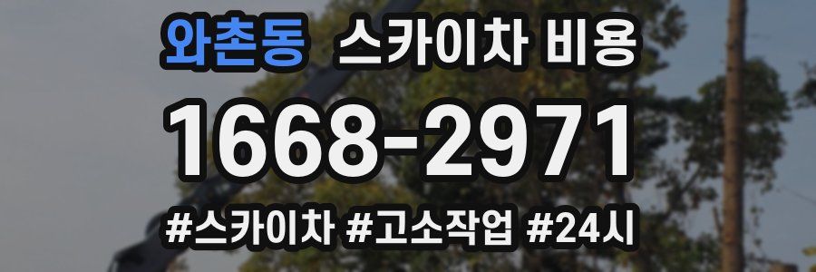 와촌동 스카이차 비용