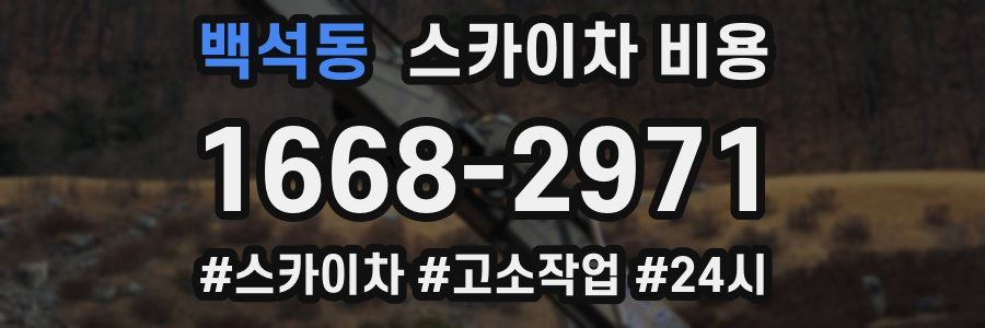 백석동 스카이차 비용