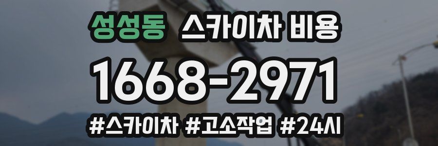 성성동 스카이차 비용