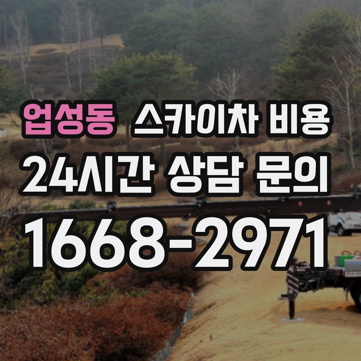 업성동 스카이차 비용 주말·공휴일 작업이 필요한 경우 참고사항